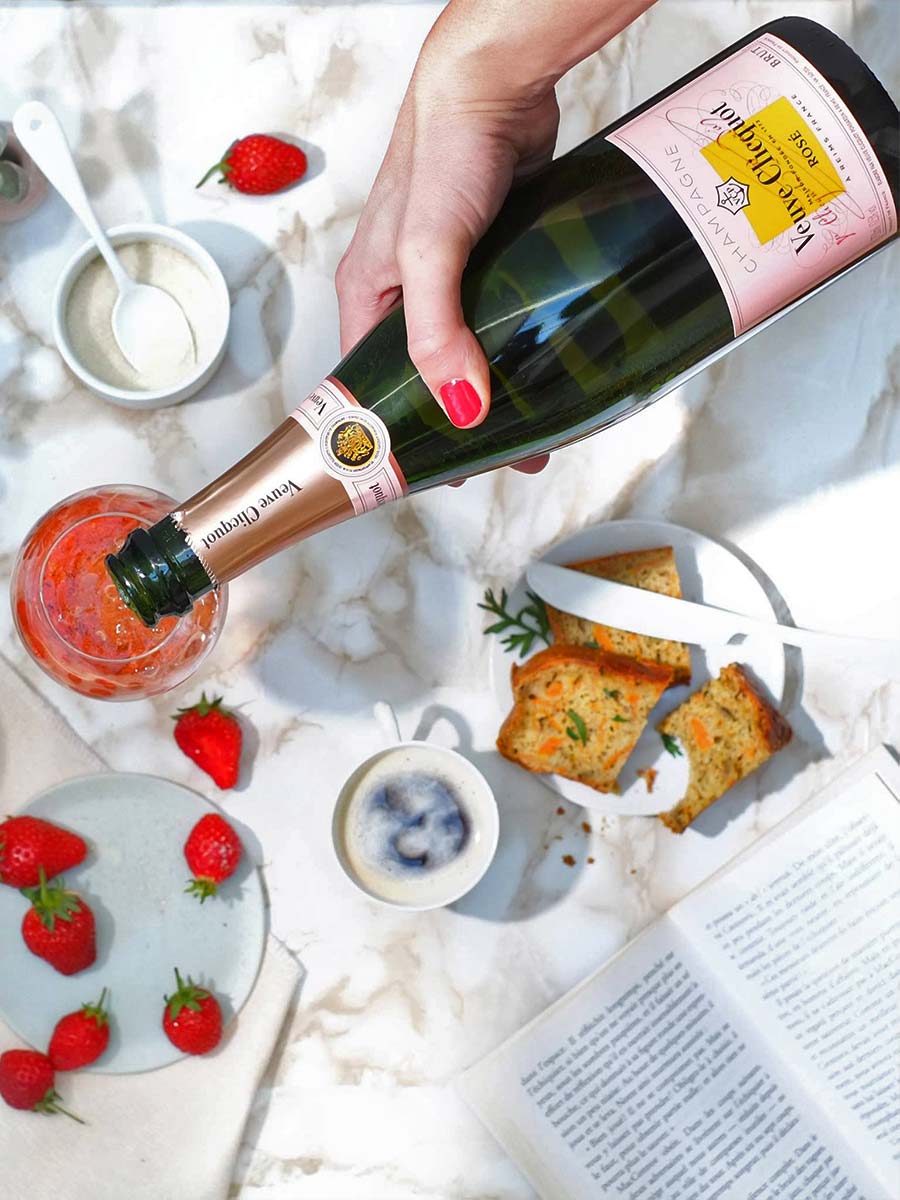 veuve clicquot rose jagode